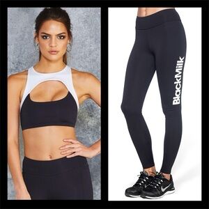 Blackmilk Australia 2 pc Sportster Spliced Crop Bra + Reppin It Leggings XS $125